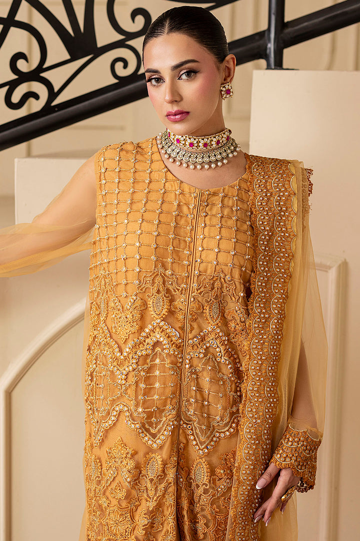 5331-SPHENE EMBROIDERED SILK NET STITCHED