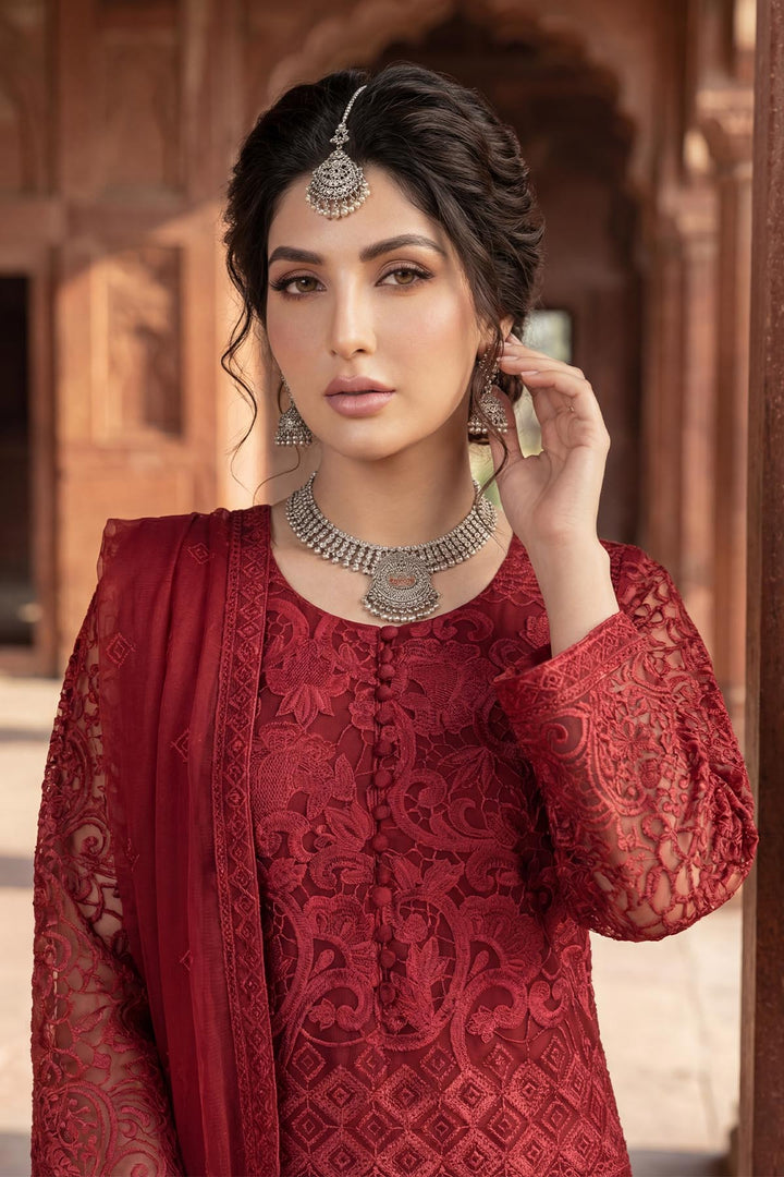 5337-ZARIA EMBROIDERED ORGANZA STITCHED