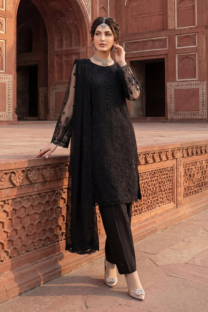 5339-EISLEY EMBROIDERED SILK NET STITCHED