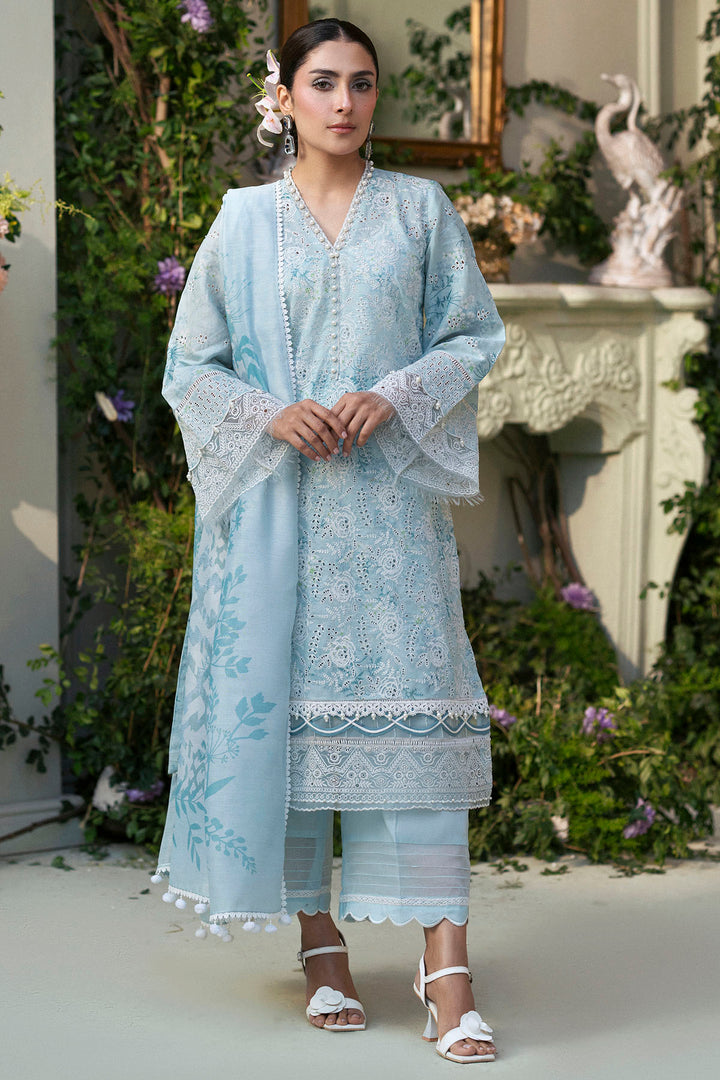 5425-LAVENDER EMBROIDERED LAWN UNSTITCHED