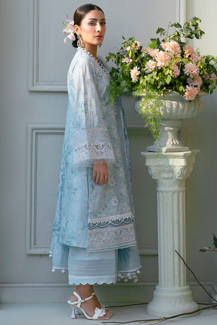 5425-LAVENDER EMBROIDERED LAWN UNSTITCHED