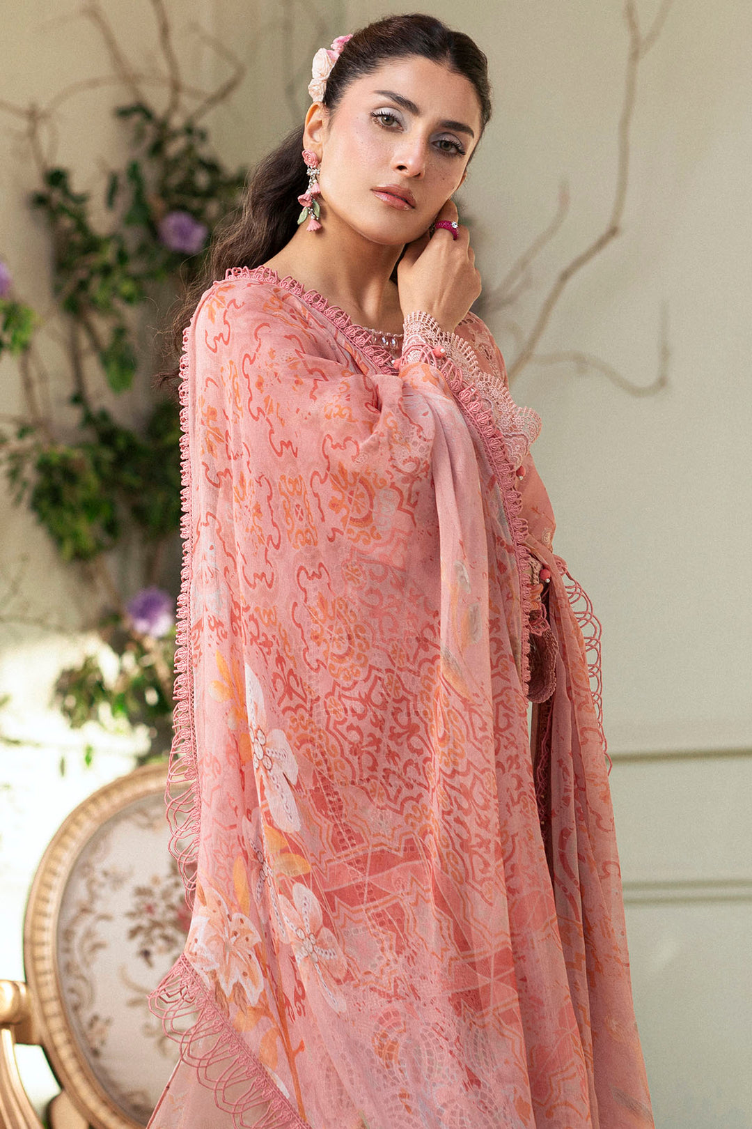 5427-LOTUS EMBROIDERED LAWN STITCHED