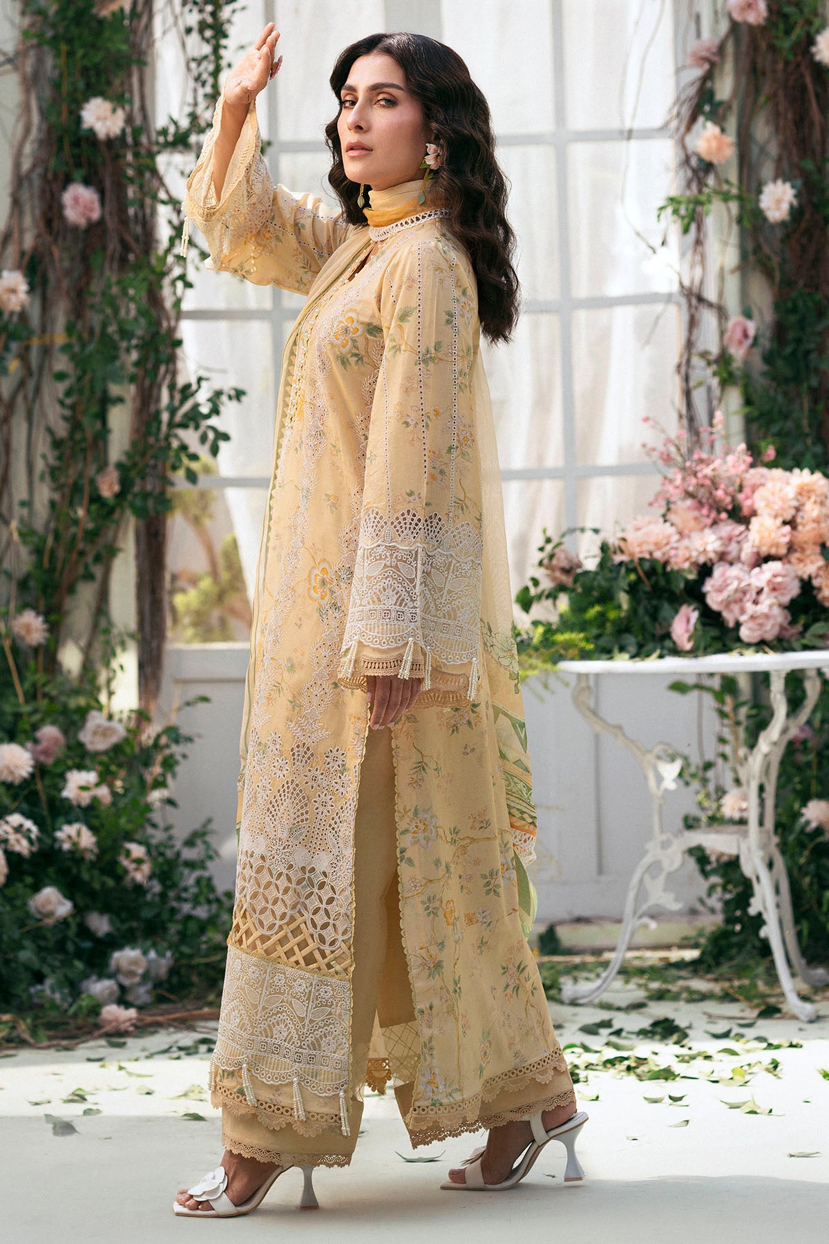 Osmanthus Motif Jacquard Dress Osmanthus Motif Jacquard