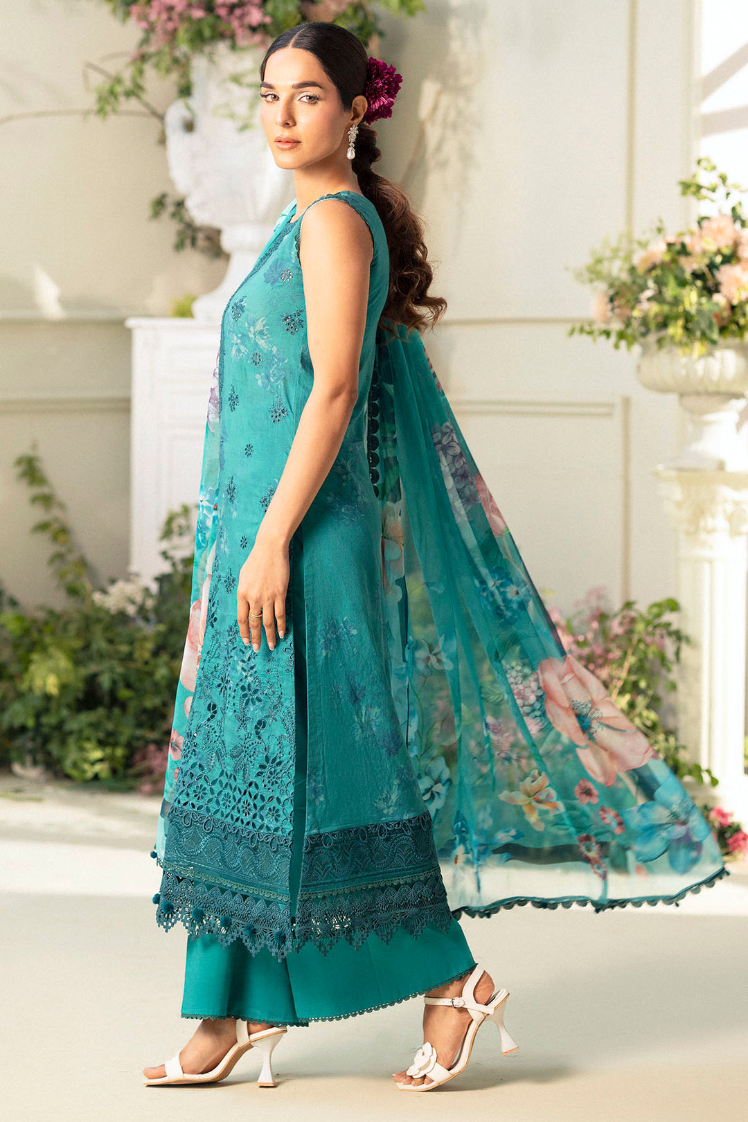 5432-MARIGOLD EMBROIDERED LAWN STITCHED