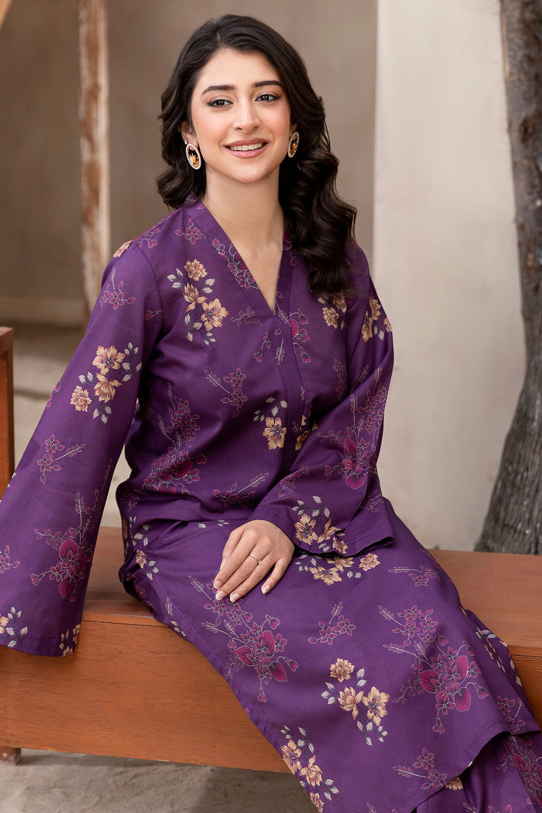 5527-PANRA DIGITAL PRINTED LAWN STITCHED