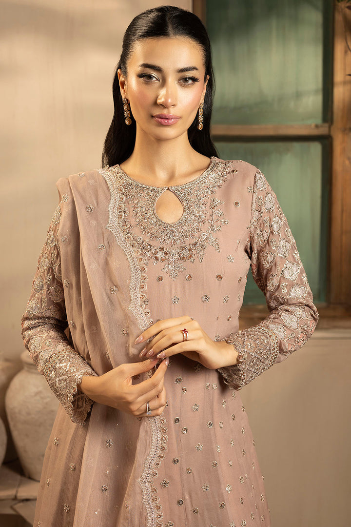 5575-LILLIA EMBROIDERED CRINKLE CHIFFON UNSTITCHED