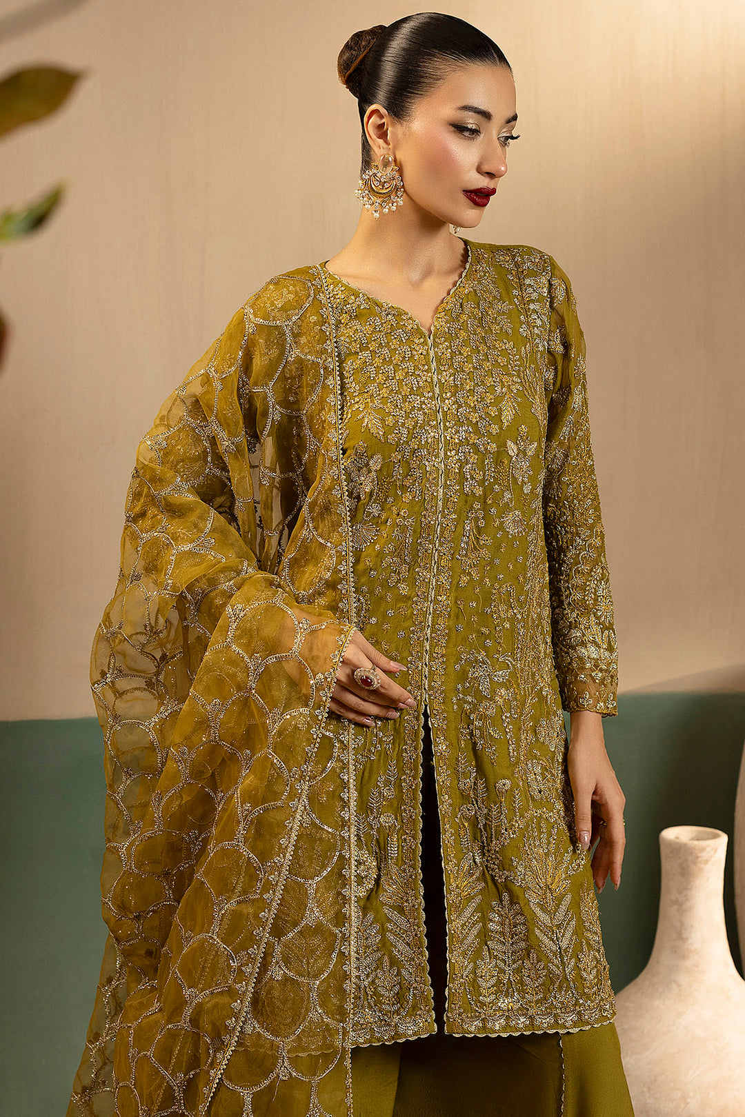 5577-ROMY EMBROIDERED CRINKLE CHIFFON UNSTITCHED