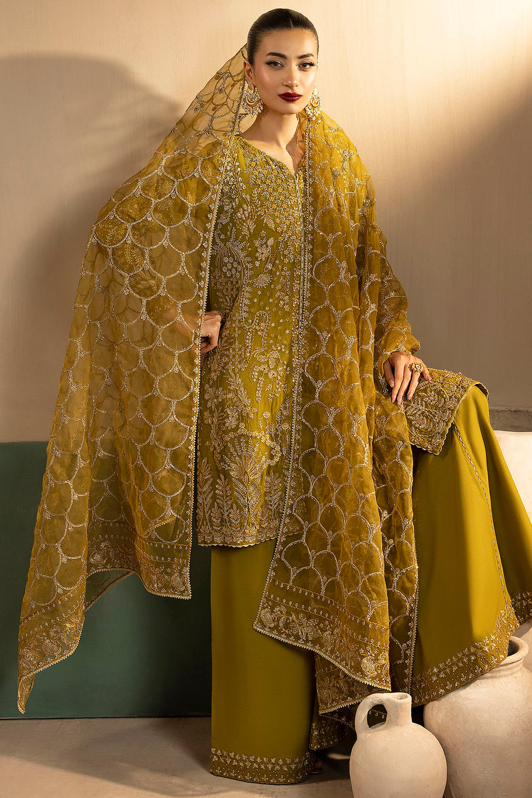 5577-ROMY EMBROIDERED CRINKLE CHIFFON UNSTITCHED