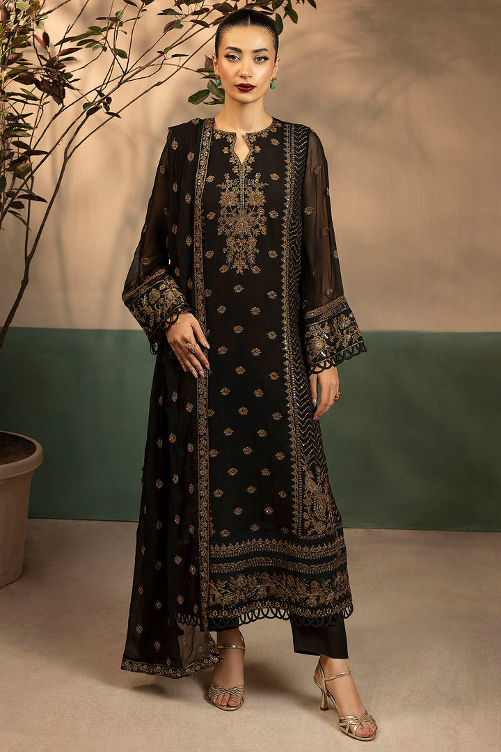 5579-VIOLA EMBROIDERED CRINKLE CHIFFON UNSTITCHED