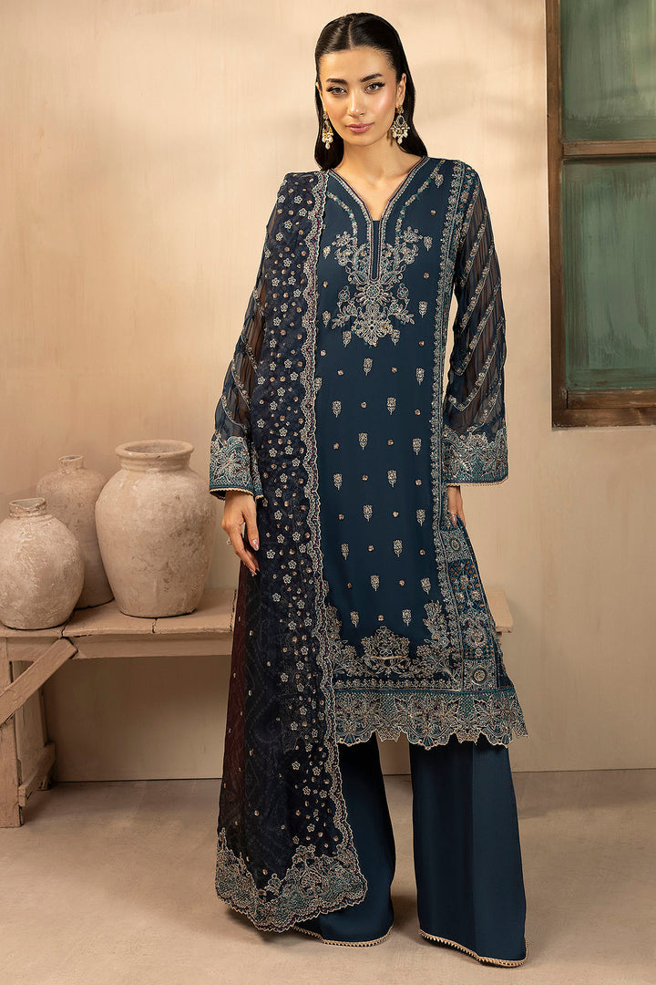 5581-DELLA EMBROIDERED CRINKLE CHIFFON UNSTITCHED