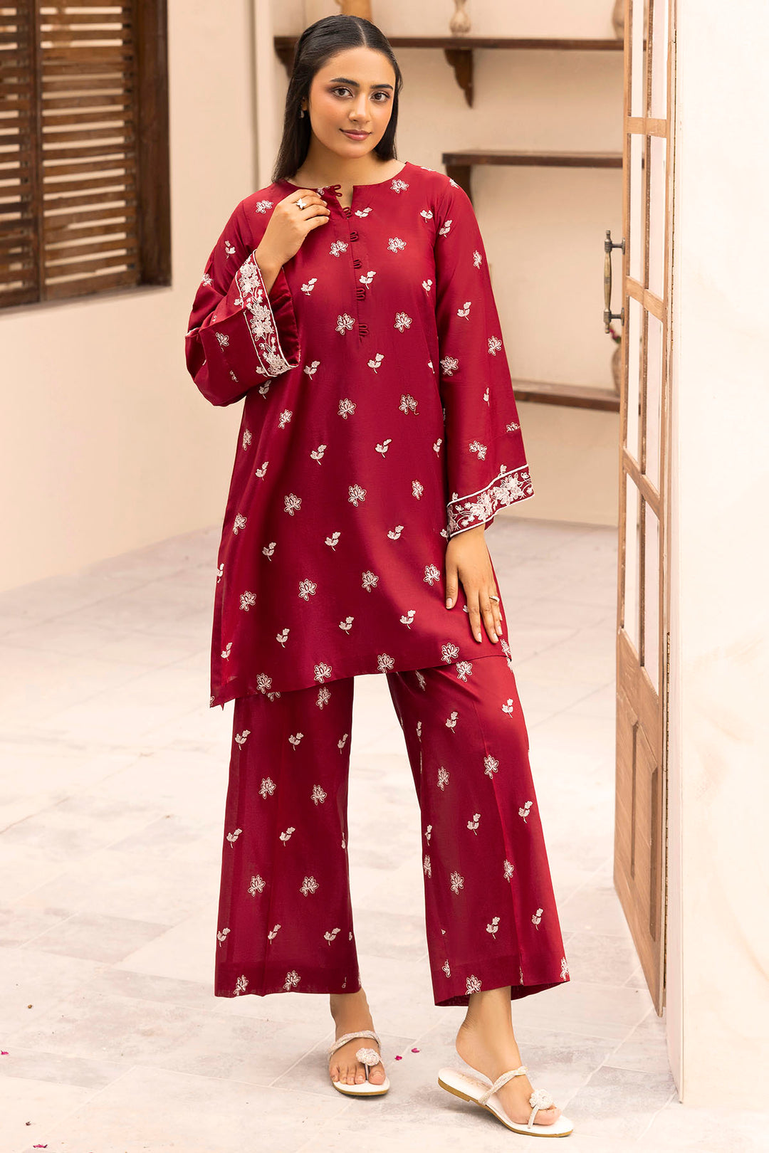 5603-ASAEL EMBROIDERED LAWN STITCHED