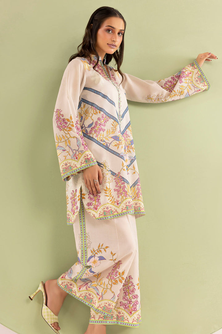 5617-CORAL DIGITAL PRINTED CAMBRIC STITCHED