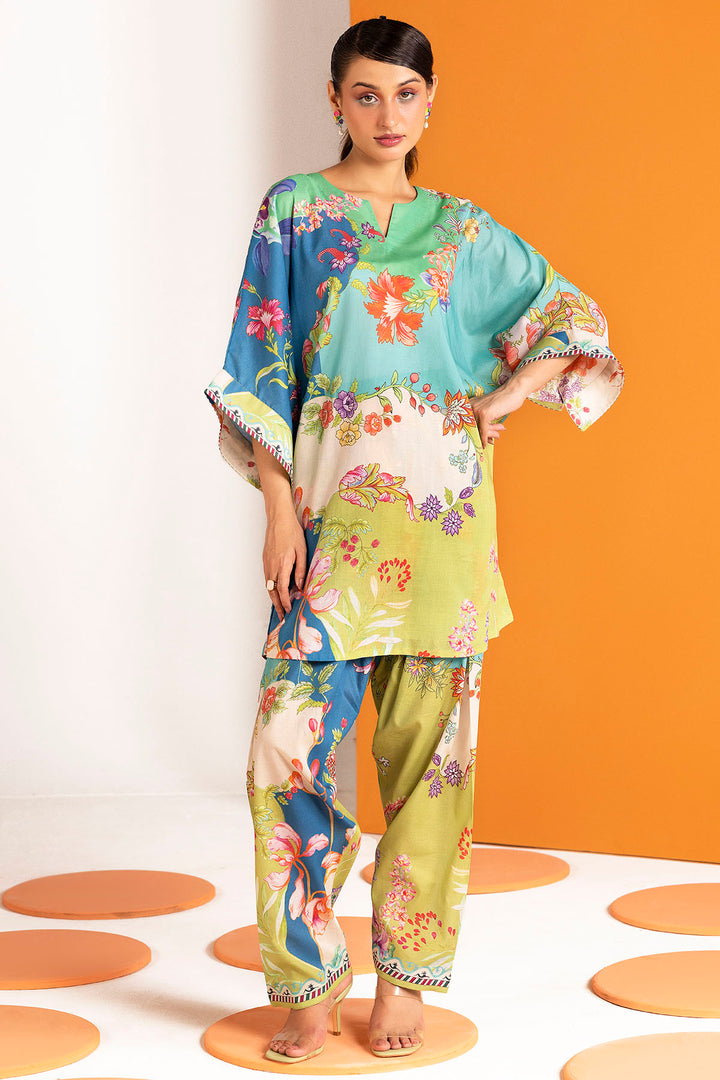 5622-CHROME DIGITAL PRINTED CAMBRIC STITCHED