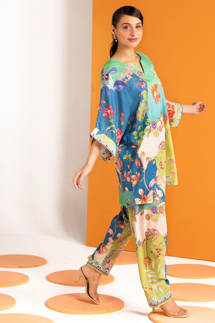 5622-CHROME DIGITAL PRINTED CAMBRIC STITCHED