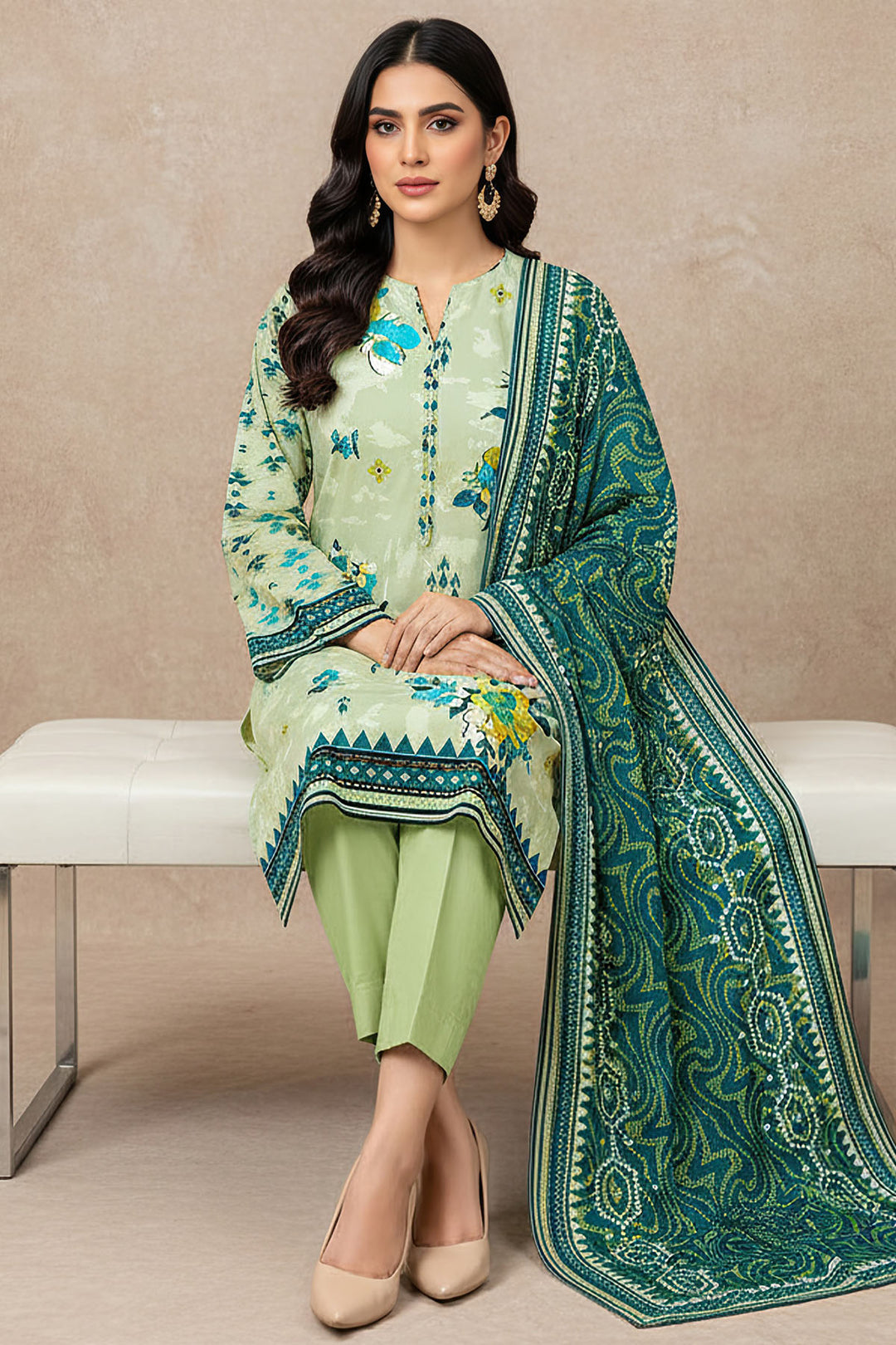 5627-FAIHA DIGITAL PRINTED KHADDAR UNSTITCHED