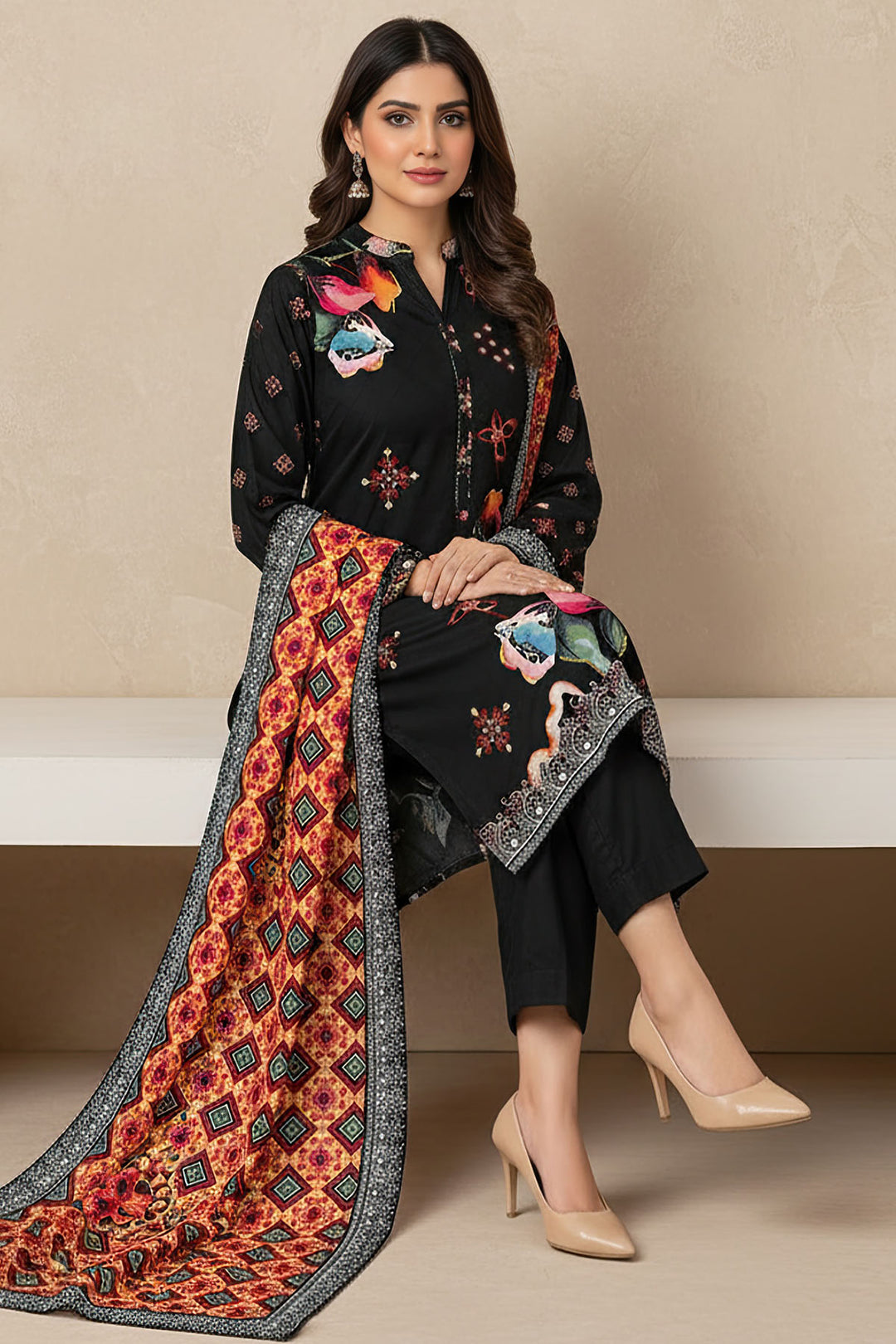 5628-NEDA DIGITAL PRINTED KHADDAR UNSTITCHED