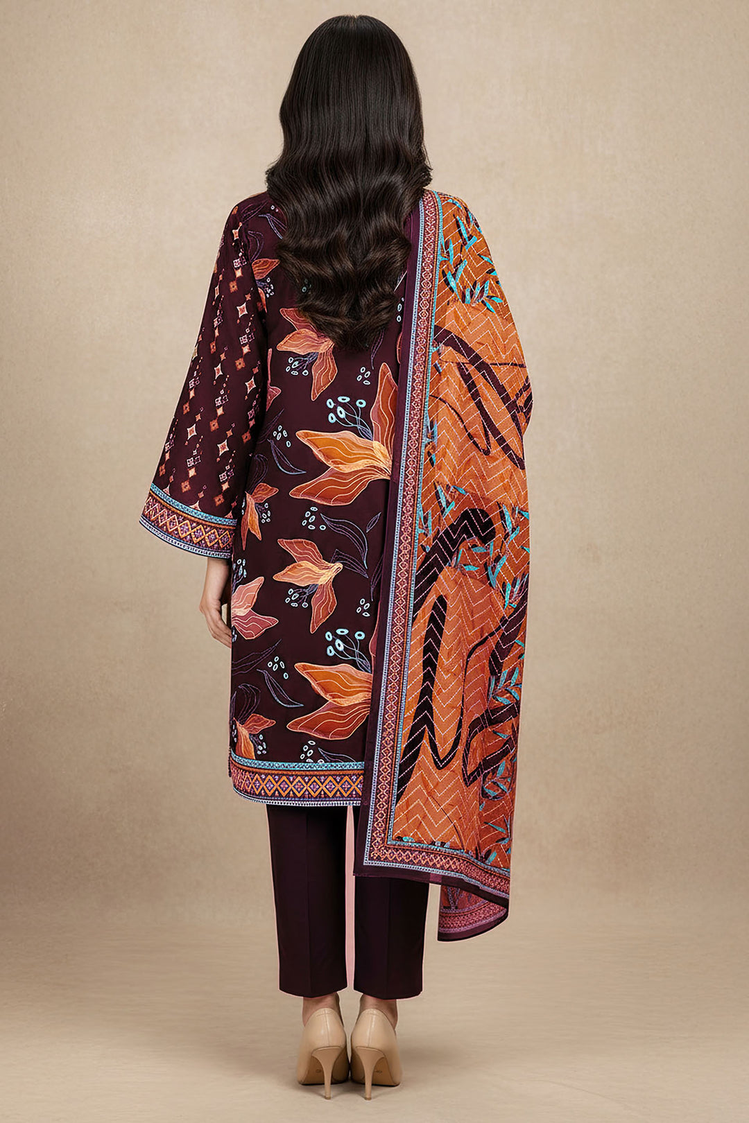 5635-ZUHA DIGITAL PRINTED KHADDAR UNSTITCHED