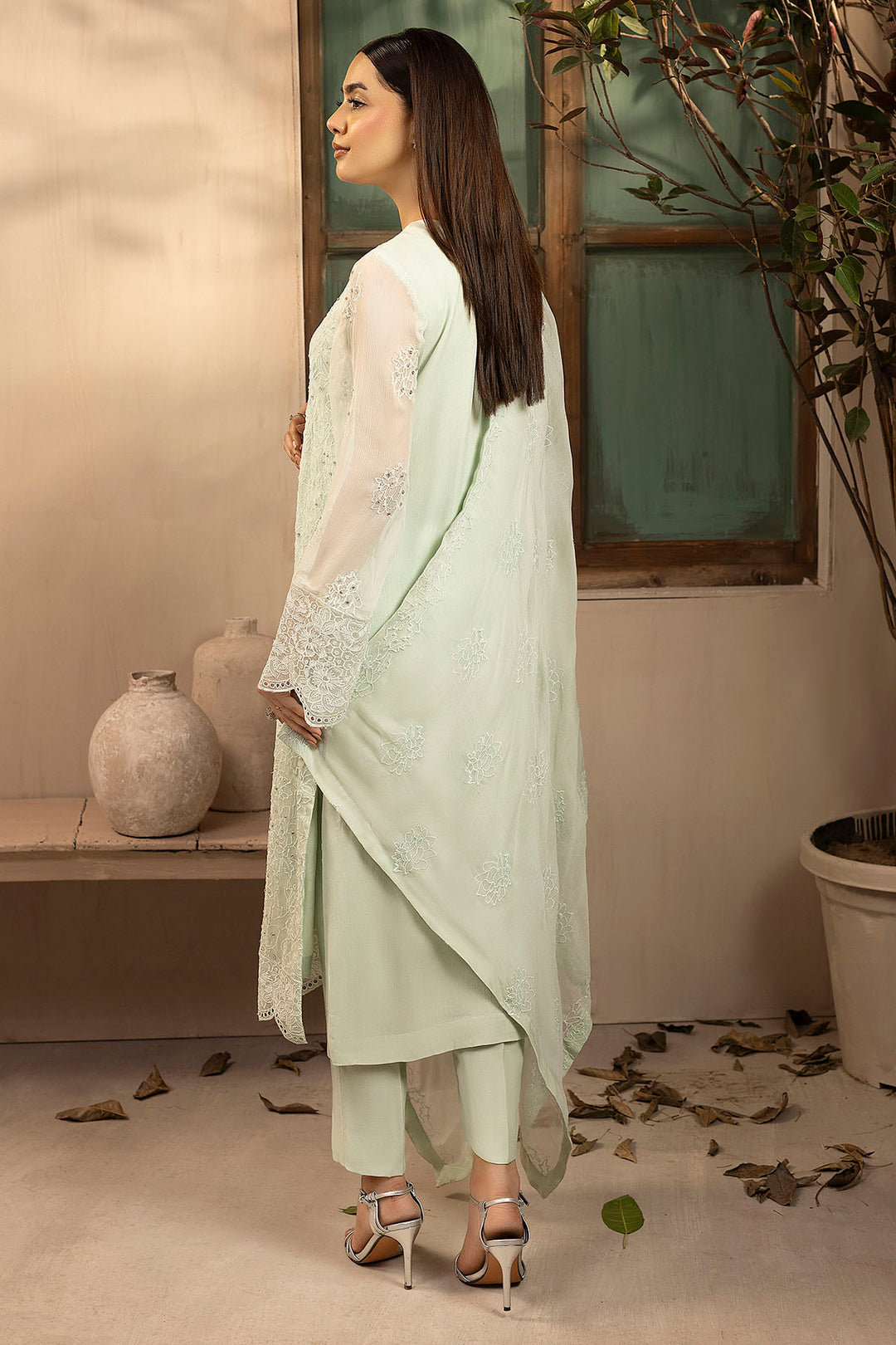 5646-HELENE EMBROIDERED CRINKLE CHIFFON UNSTITCHED