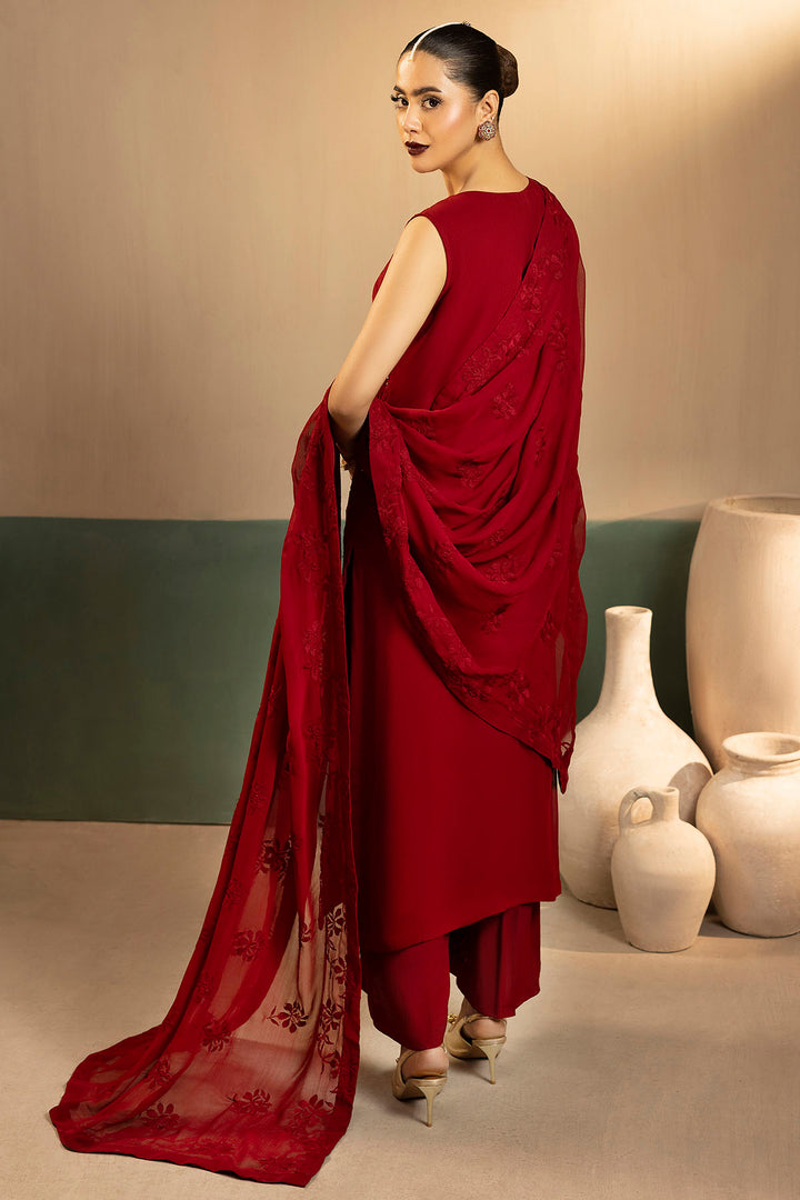 5649-OCEAN EMBROIDERED CRINKLE CHIFFON UNSTITCHED