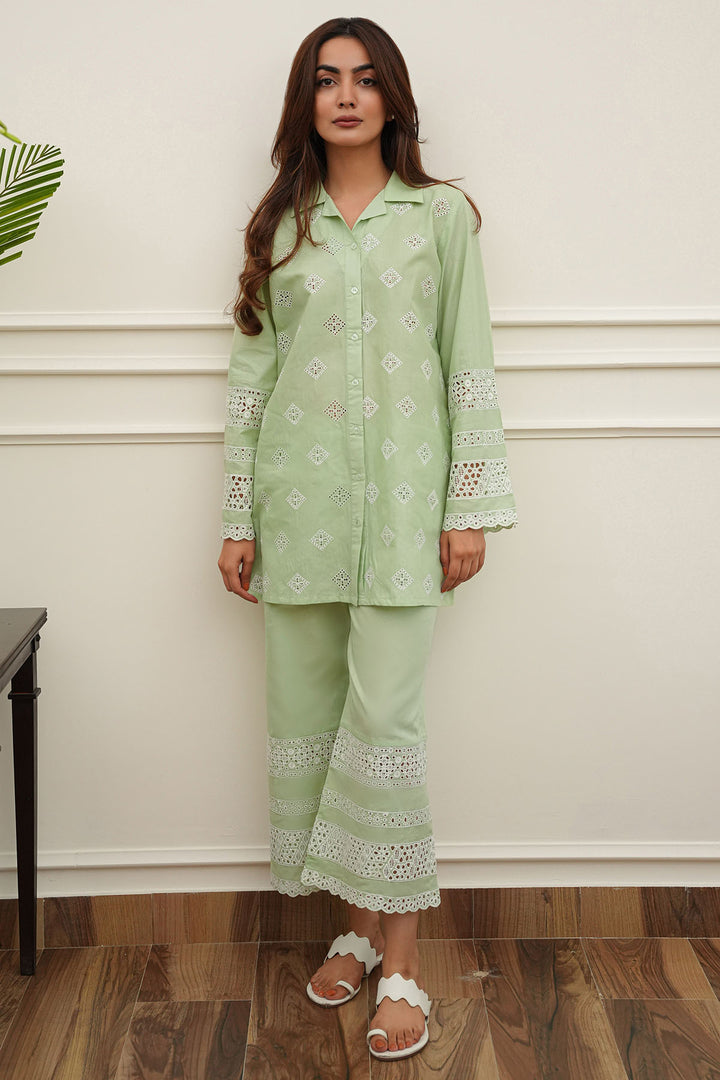 5659-CELINE EMBROIDERED CAMBRIC STITCHED