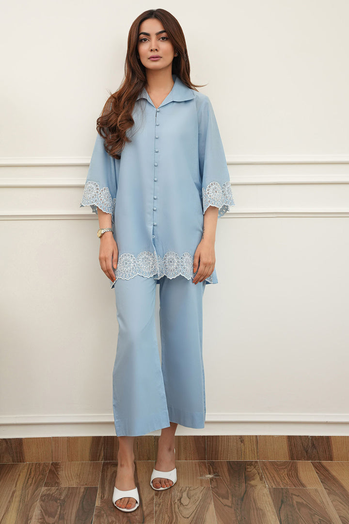 5661-OLEA EMBROIDERED CAMBRIC STITCHED