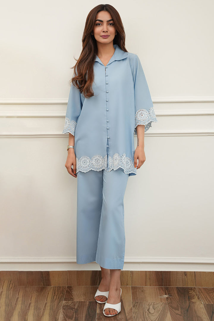 5661-OLEA EMBROIDERED CAMBRIC STITCHED