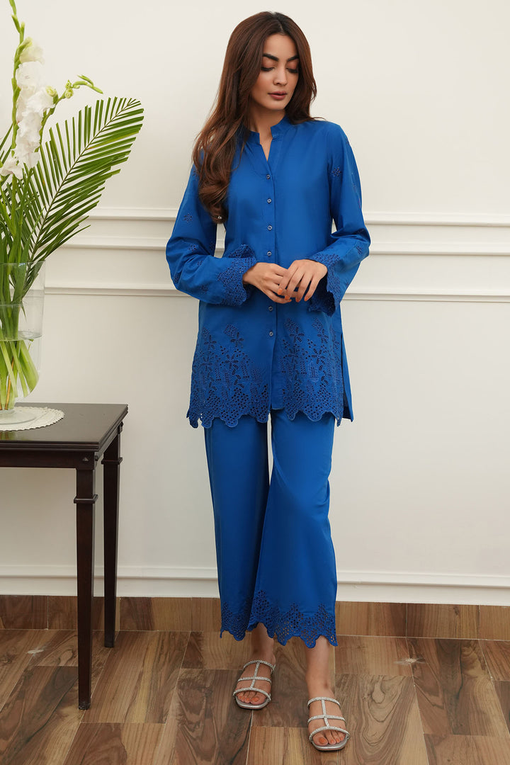 5665-CLEO EMBROIDERED CAMBRIC STITCHED