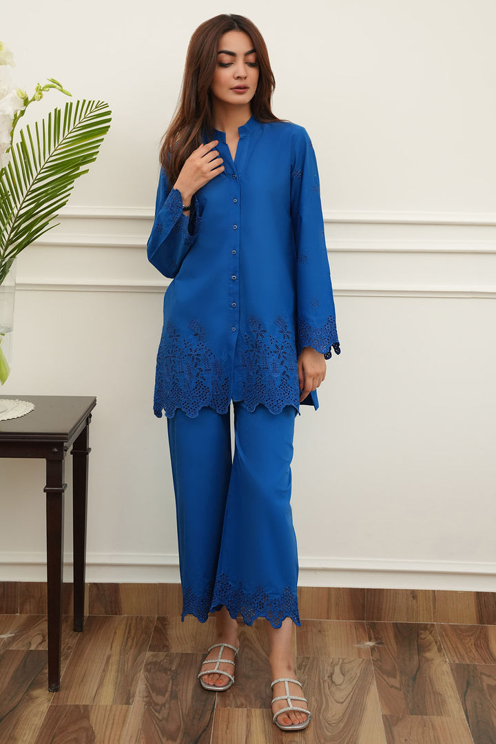 5665-CLEO EMBROIDERED CAMBRIC STITCHED