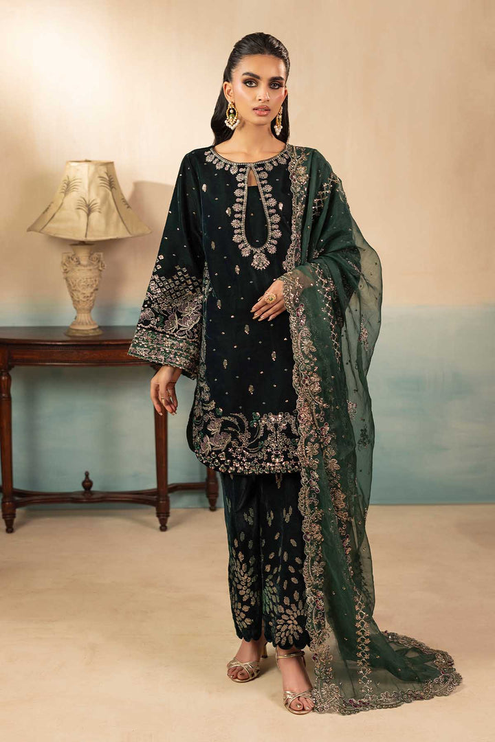 5666-AELLA EMBROIDERED VELVET UNSTITCHED