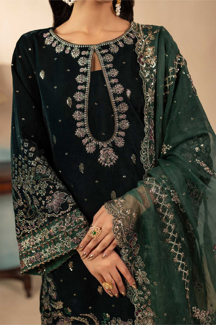 5666-AELLA EMBROIDERED VELVET UNSTITCHED