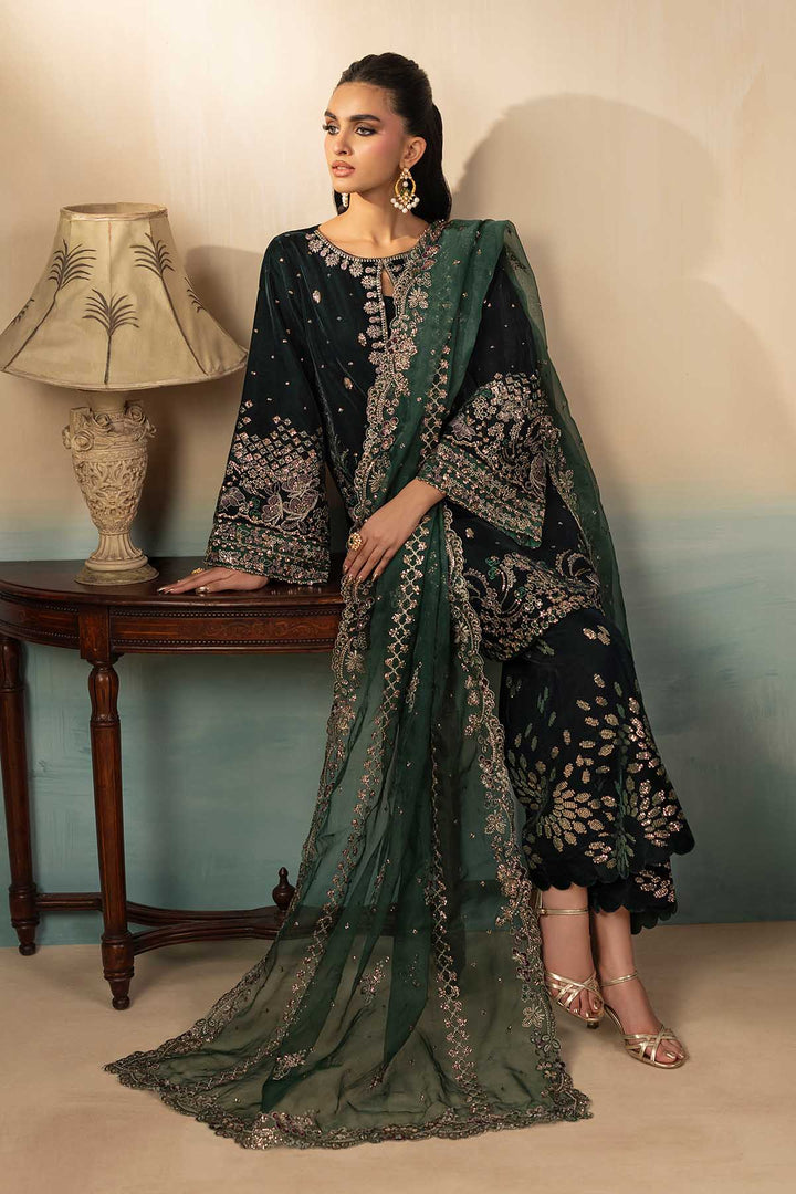 5666-AELLA EMBROIDERED VELVET UNSTITCHED
