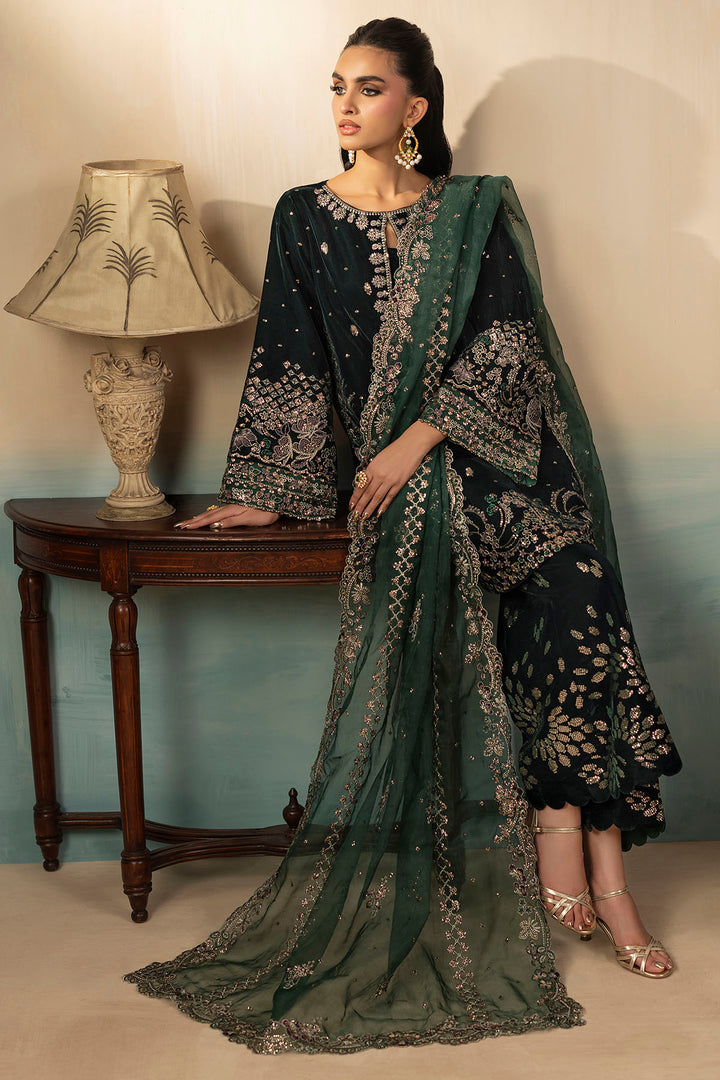 5666-AELLA EMBROIDERED VELVET UNSTITCHED