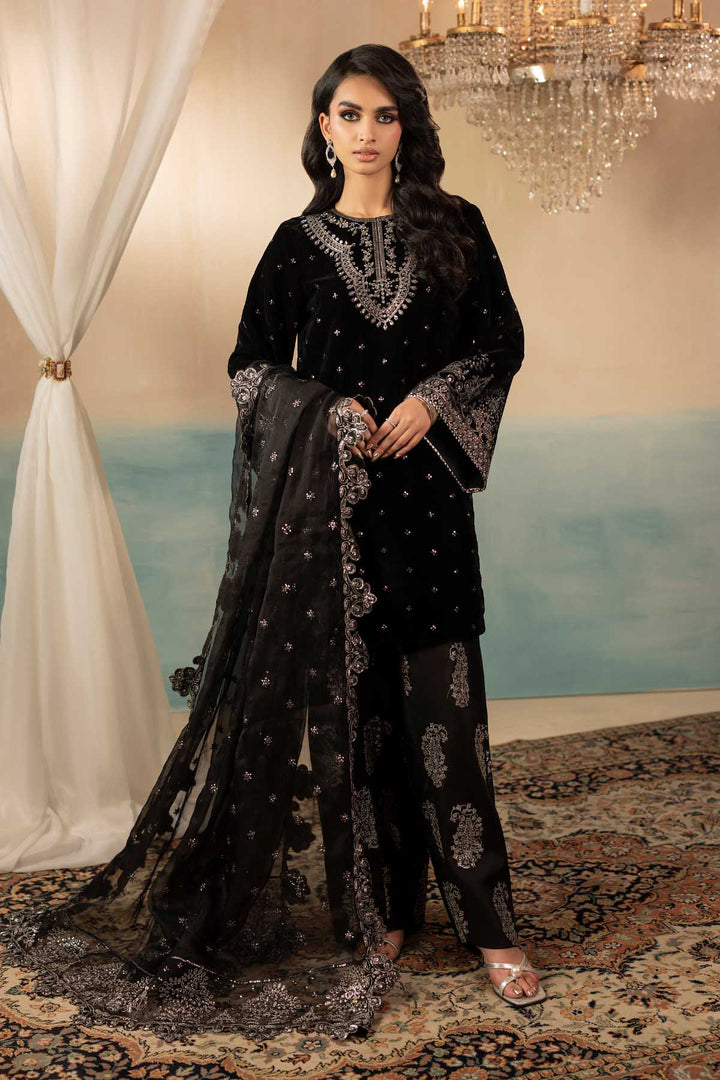 5670-KATIE EMBROIDERED VELVET UNSTITCHED