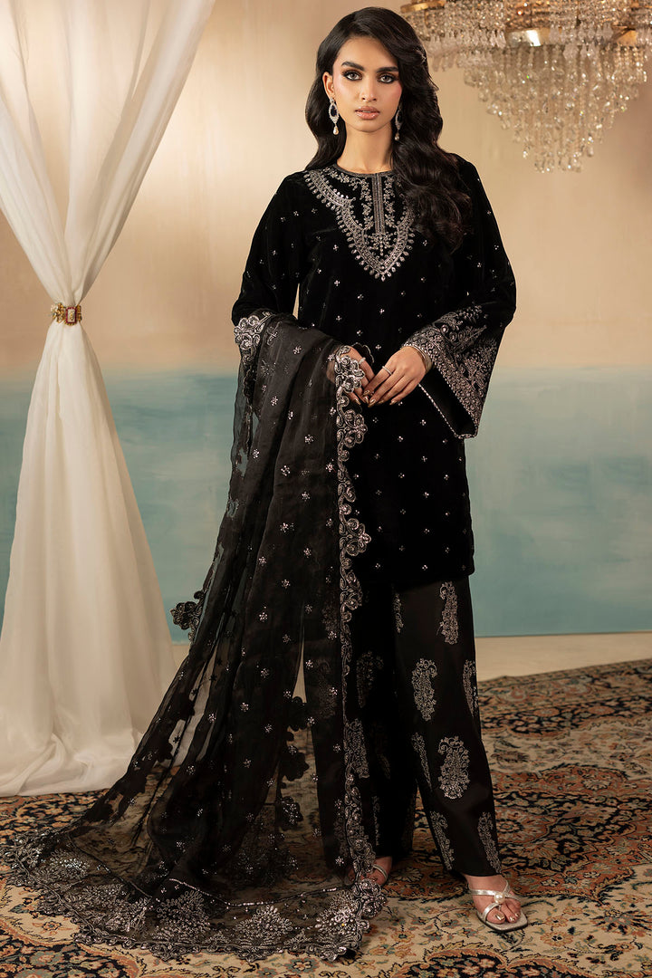 5670-KATIE EMBROIDERED VELVET UNSTITCHED