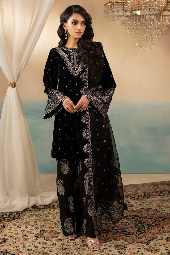 5670-KATIE EMBROIDERED VELVET UNSTITCHED