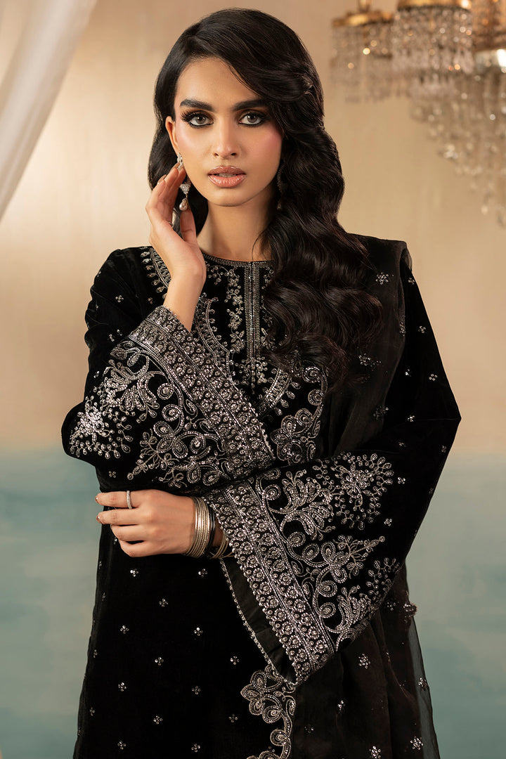 5670-KATIE EMBROIDERED VELVET UNSTITCHED
