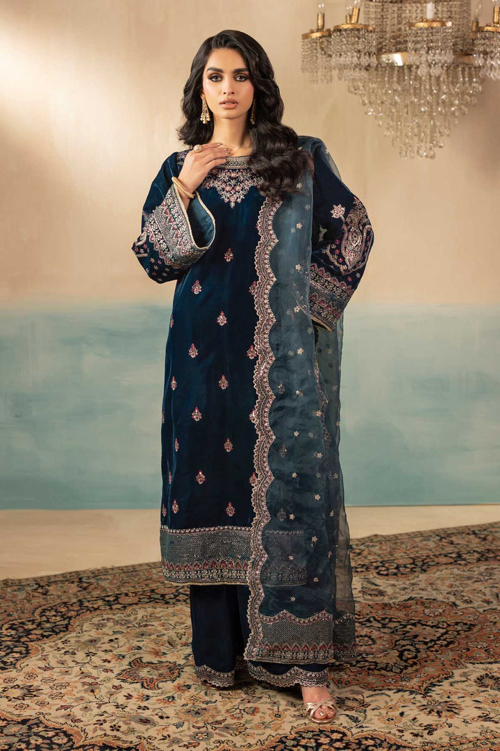 5671-STORM EMBROIDERED VELVET UNSTITCHED