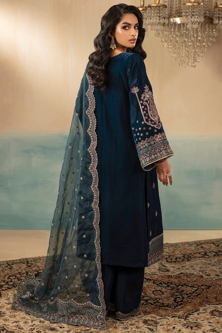 5671-STORM EMBROIDERED VELVET UNSTITCHED