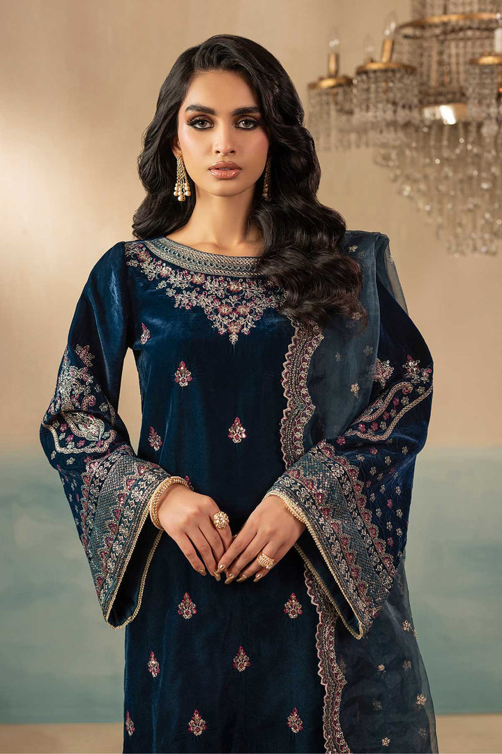 5671-STORM EMBROIDERED VELVET UNSTITCHED