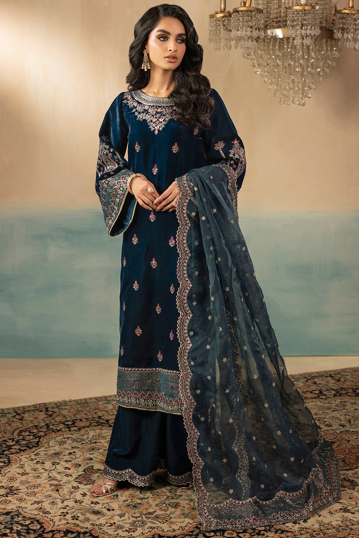 5671-STORM EMBROIDERED VELVET UNSTITCHED