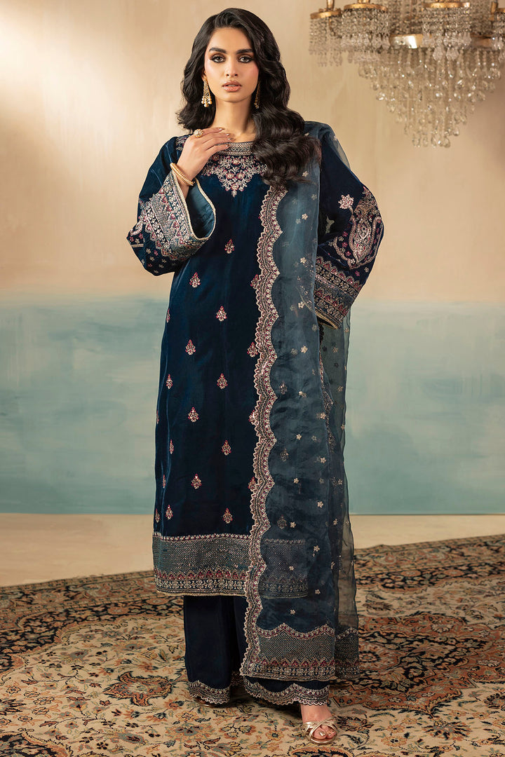 5671-STORM EMBROIDERED VELVET UNSTITCHED