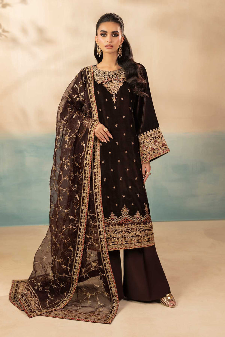 5673-ALMA EMBROIDERED VELVET UNSTITCHED