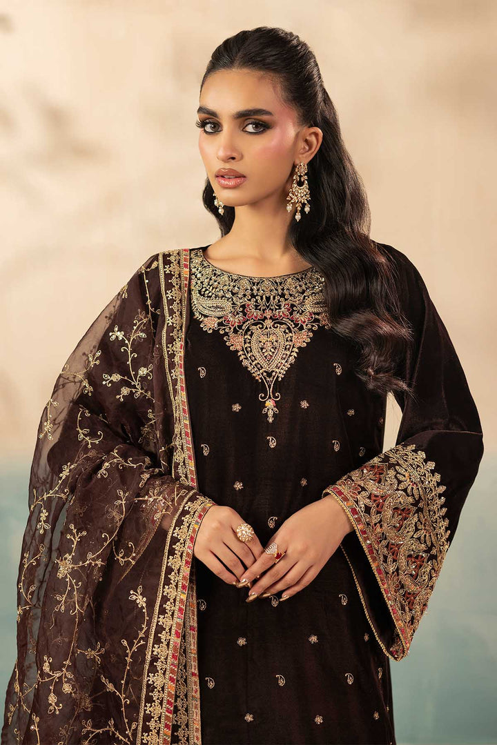 5673-ALMA EMBROIDERED VELVET UNSTITCHED