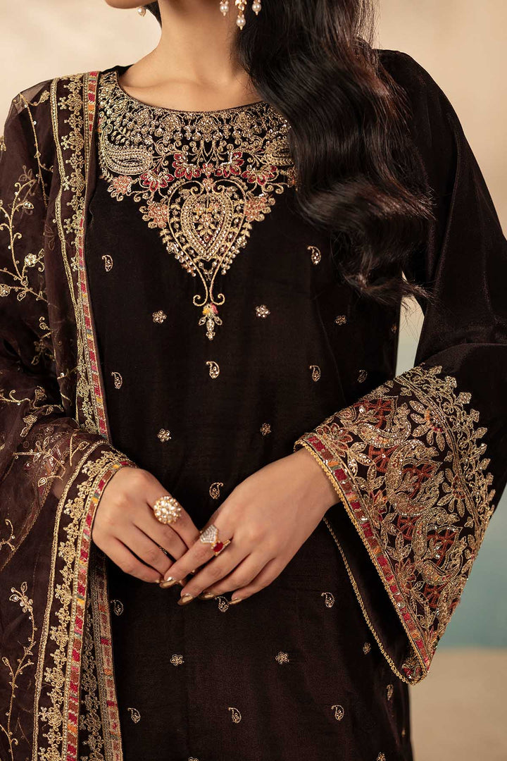 5673-ALMA EMBROIDERED VELVET UNSTITCHED