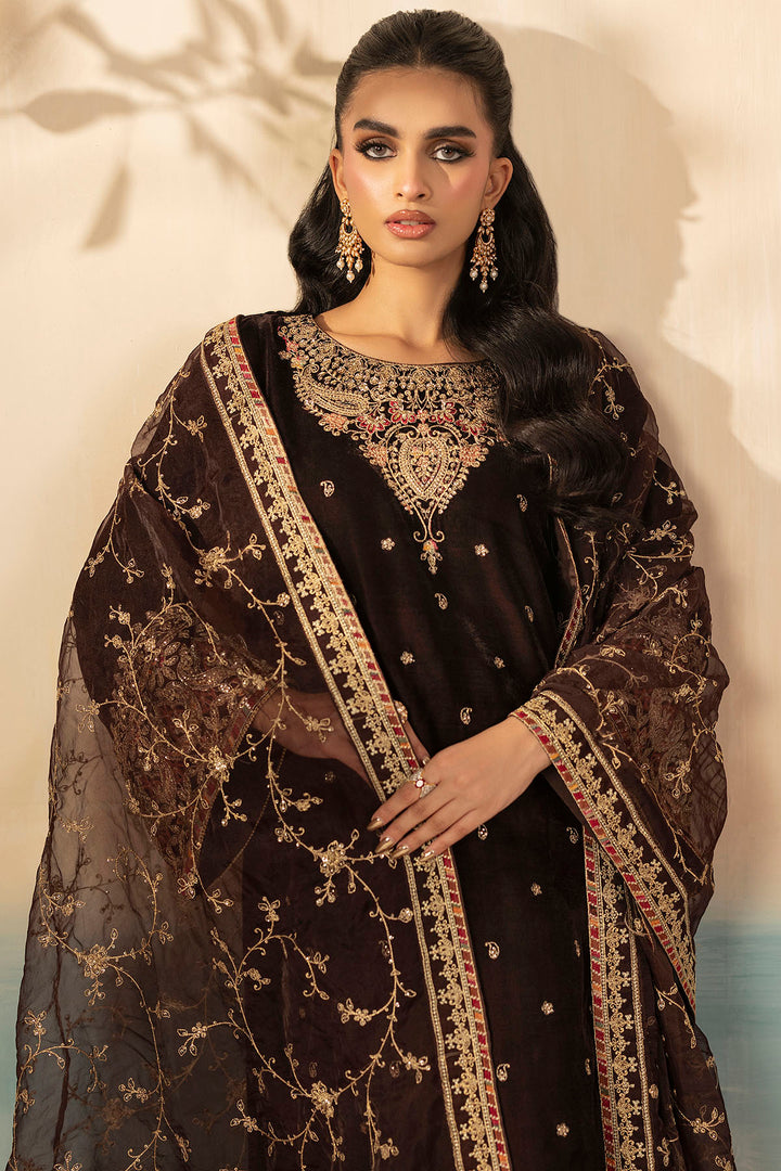 5673-ALMA EMBROIDERED VELVET UNSTITCHED