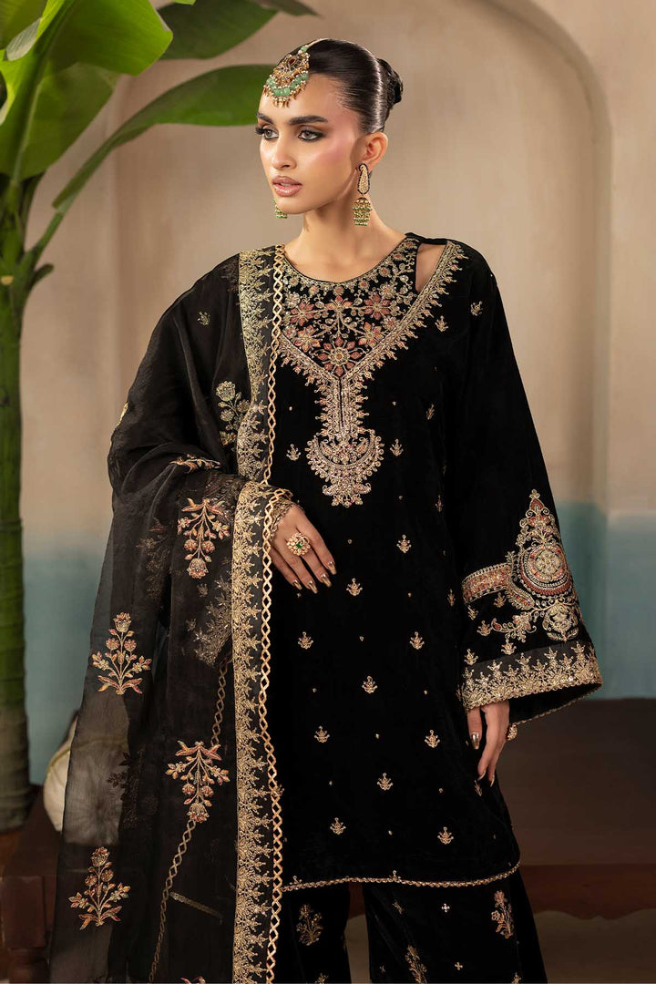 5674-MIRA EMBROIDERED VELVET UNSTITCHED