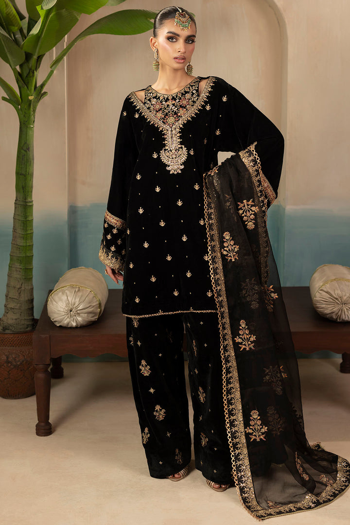 5674-MIRA EMBROIDERED VELVET UNSTITCHED