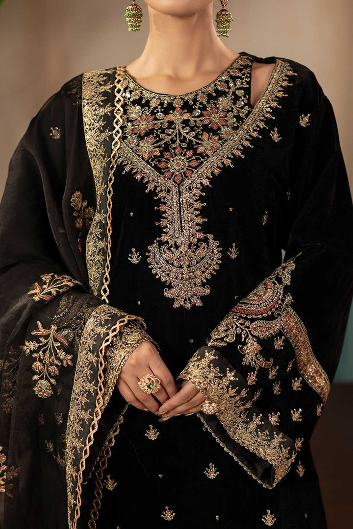 5674-MIRA EMBROIDERED VELVET UNSTITCHED