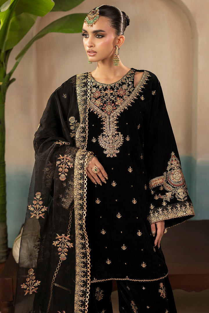 5674-MIRA EMBROIDERED VELVET UNSTITCHED