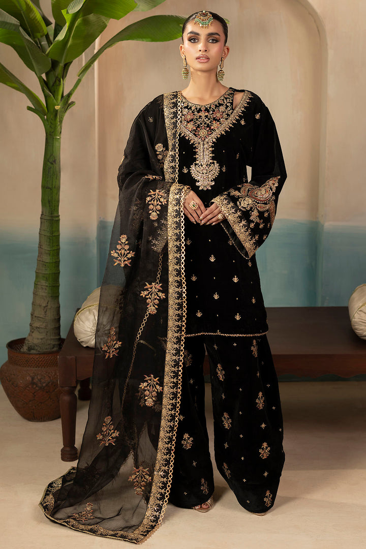 5674-MIRA EMBROIDERED VELVET UNSTITCHED